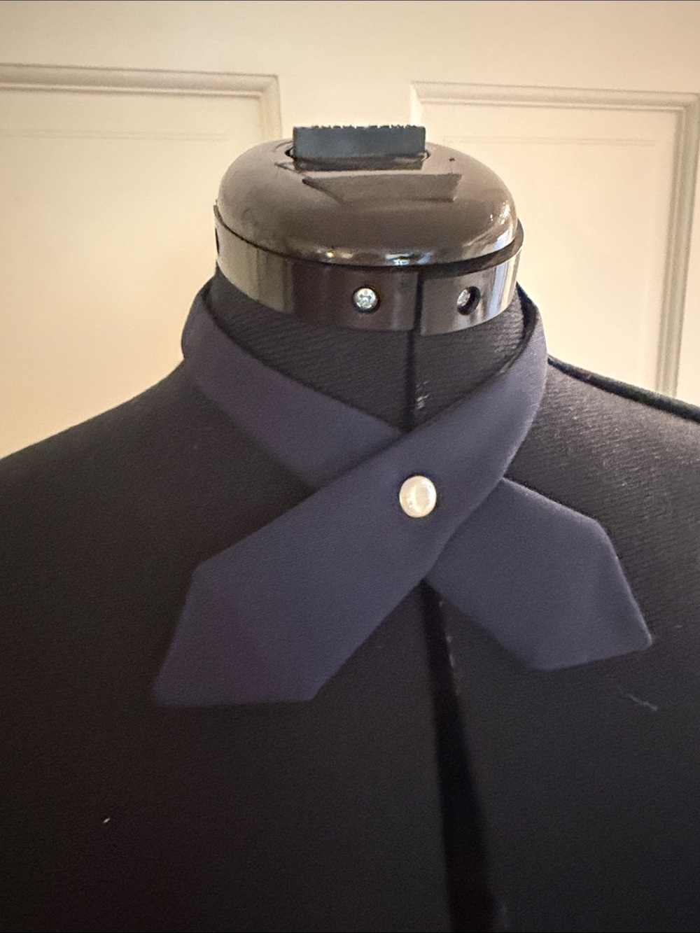 French Toast Navy School Uniform Tie with Button Tab